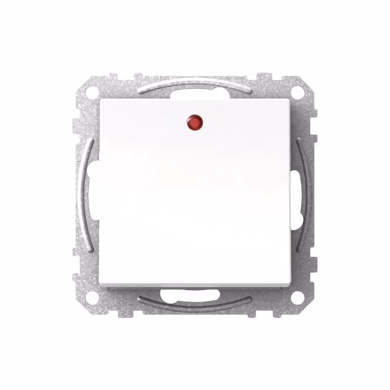 Elso Pulsante illuminato con morsetto a innesto 16 A e interruttore a bilanciere Exxact bianco WDE002146
