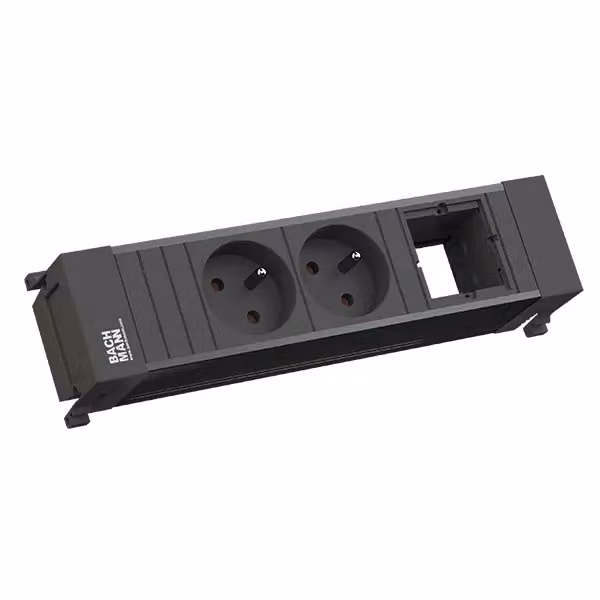 BACHMANN POWER FRAME 2xUTE 1xCM profilo in plastica nero