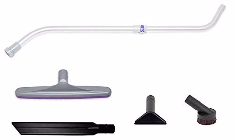 Set di accessori per aspirapolvere con tubo telescopico, 14 pollici, adatto per pavimenti duri e tappeti, colore grigio