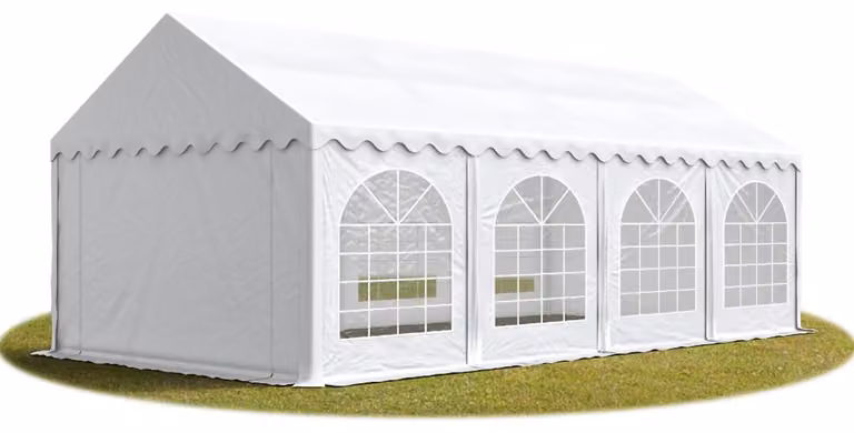 TOOLPORT 4x8 mTendone per feste PREMIUM PVC bianco 100% impermeabile Tendone da esterno Tenda party