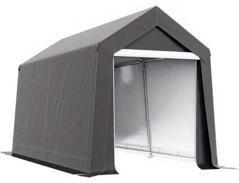 Tenda da esposizione – Tenda deposito – Tenda garage – Capanno da giardino – Impermeabile e resistente ai raggi UV – Struttura in alluminio – Cerniera