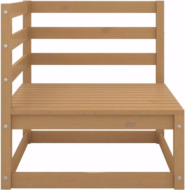 Salotto da Giardino-Set Divani da Giardino2 pz Cuscini Marrone ambra Pino Massello
