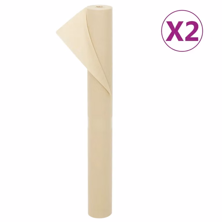 Set di 2 rotoli di copertura per piante vidaXL in plastica beige per protezione invernale e orto, L: 10 m, H: 1,6 m