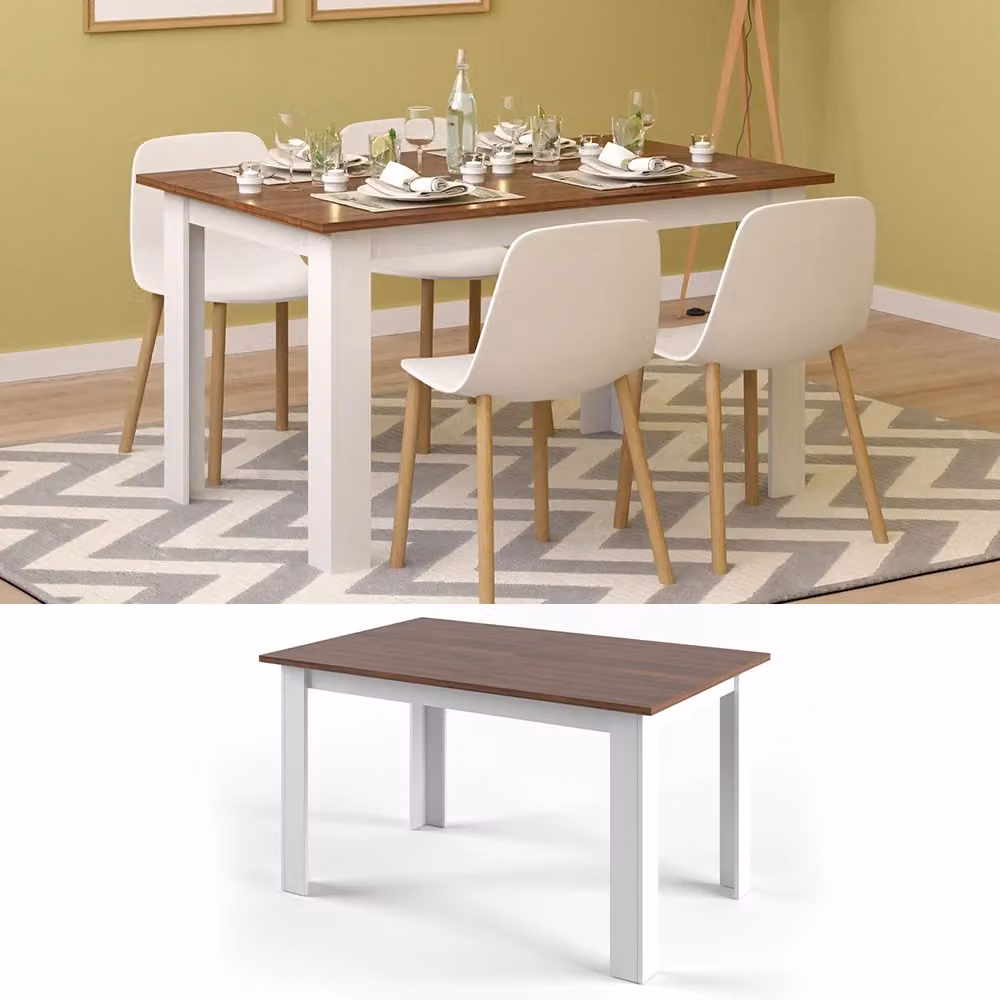 Tavolo da pranzo rettangolare Karlos Vicco colore marrone L: 140 cm, P: 90 cm, H: 76 cm – 2