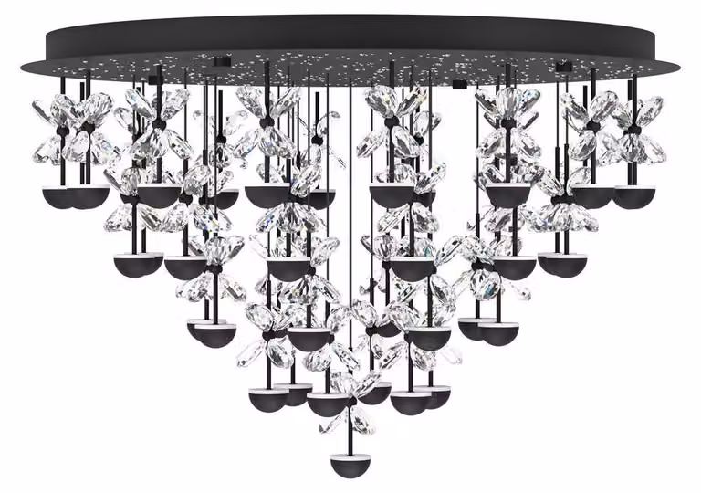 Lampada a sospensione nera Pianopoli 2, dimensioni 87 cm x 12 cm