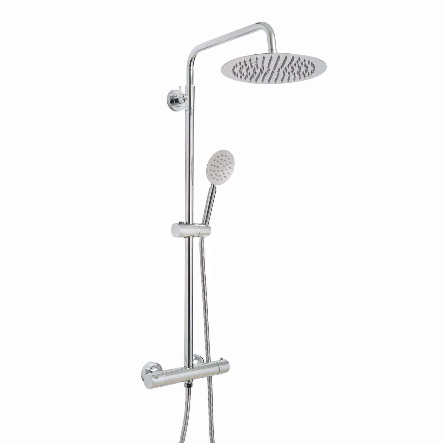 Colonna Doccia Termostatica con Miscelatore a Barra Moderno - Cromato - 2 Vie - Como