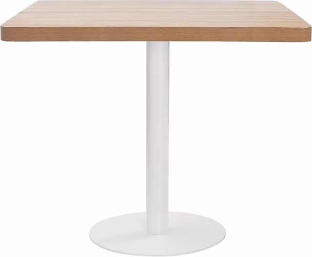 Tavolo da Bistrot Marrone Chiaro 80x80 cm in MDF