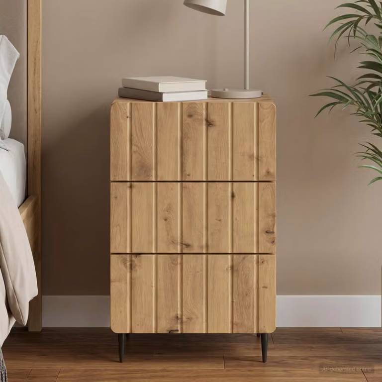 vidaXL Armadio da Notte Moderno in Legno Marrone L: 43 cm, P: 41 cm, H: 68 cm