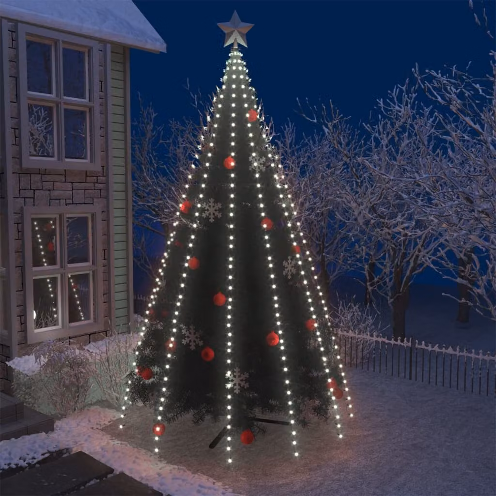 The Living Store Illuminazione per albero di Natale 500 LED bianco freddo 500 cm