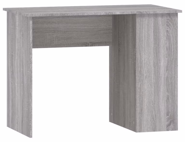 Solidchoice - Scrivania grigia Sonoma con 2 cassetti, dimensioni 100 x 55 x 75 cm