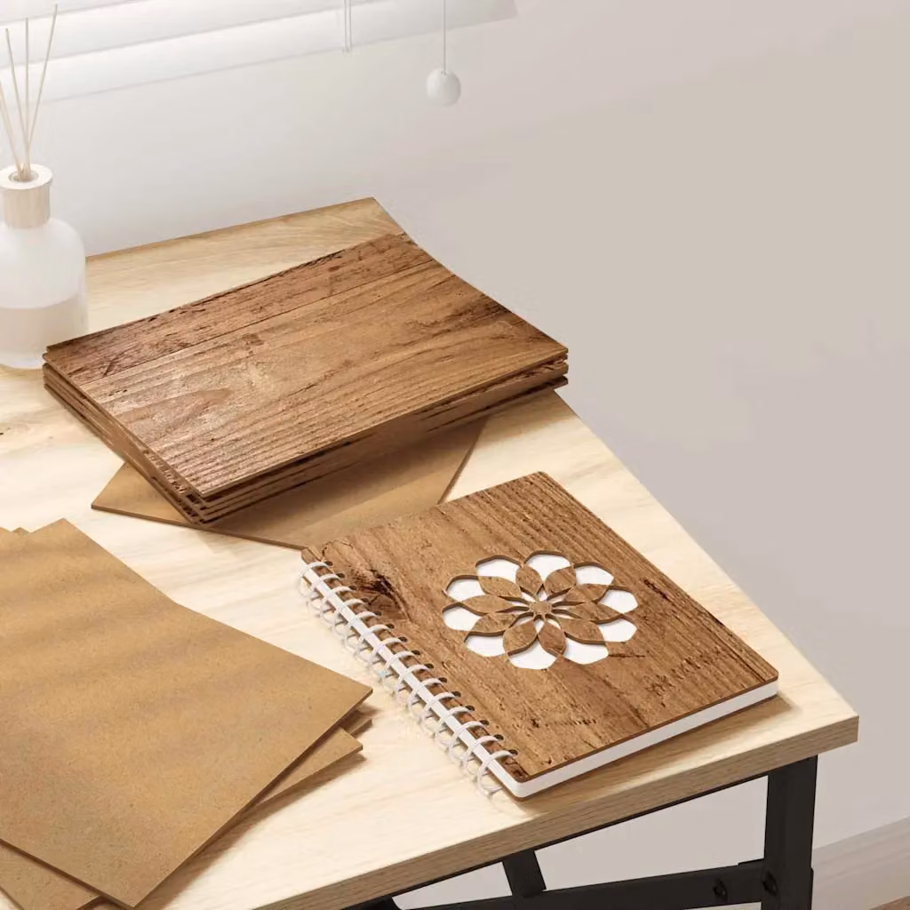 Set di 12 pannelli decorativi in legno vidaXL colore marrone, L 30 cm x H 21 cm x P 0,27 cm