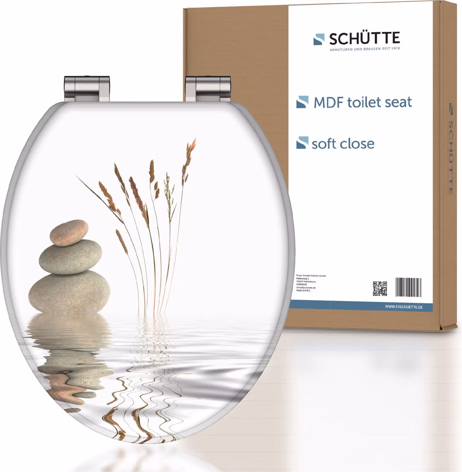 Sedile per WC SCHÜTTE MDF BALANCE, sedile per WC a chiusura morbida