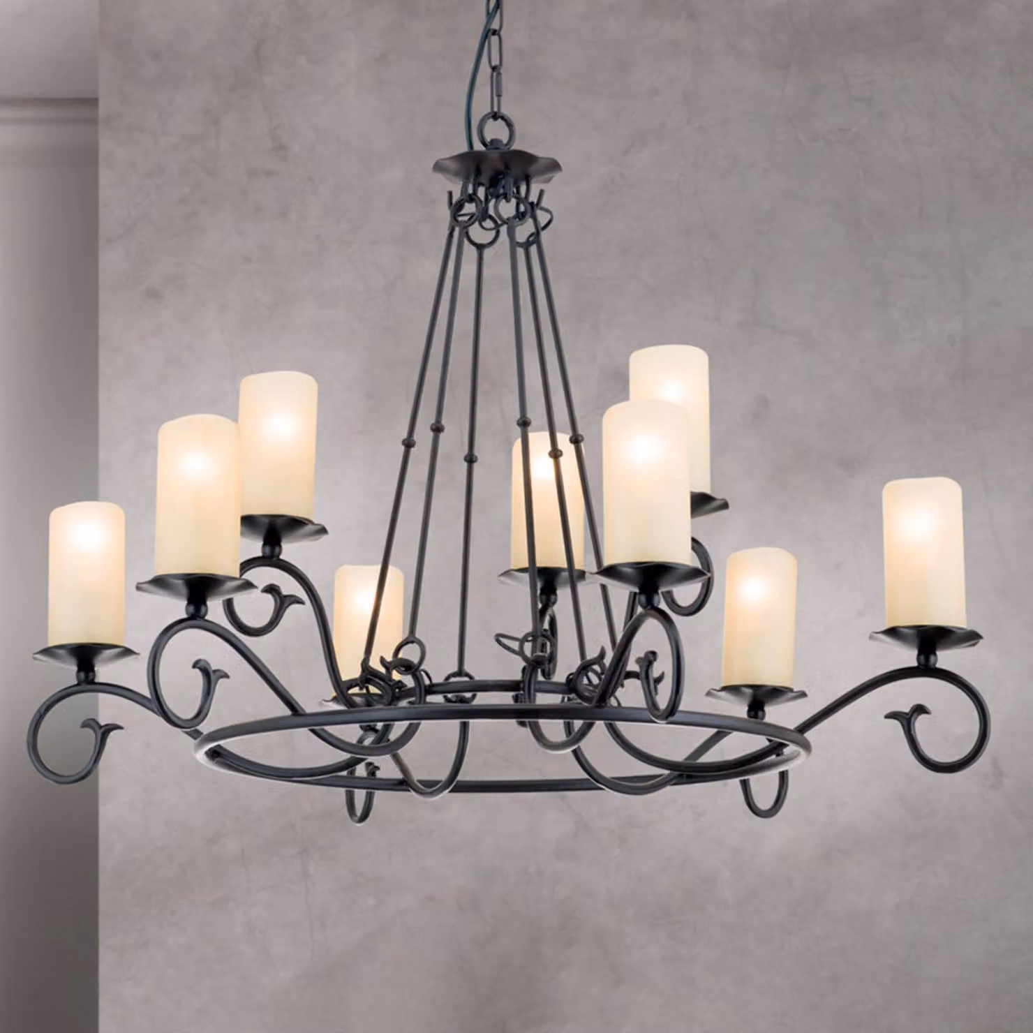 ORION Lampada a sospensione Bente, dimmerabile, Nero, Soggiorno / Sala da pranzo, Metallo, Campagna / Rustiche, Lampada a sospensione