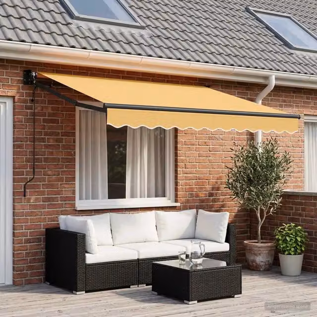 Tenda retrattile Sabbia 3,5 x 2,5 m Poliestere e Metallo 3425962