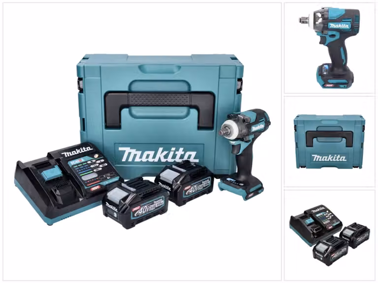 Makita TW 004 GM201 Avvitatore a impatto a batteria 40 V max. 1/2" 350 Nm XGT Brushless + 2x batteria 4,0 Ah + caricabatteria + Makpac