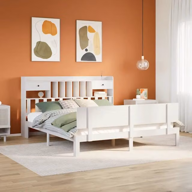 Giroletto con Libreria senza Materasso 180x200 cm in Legno Pino 3322699