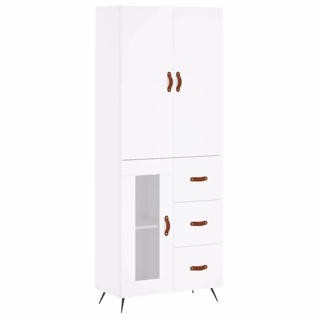 Credenza Buffet Design Mania Bianca per Cucina e Sala da Pranzo L: 69,5 cm, P: 34 cm, H: 180 cm – 2