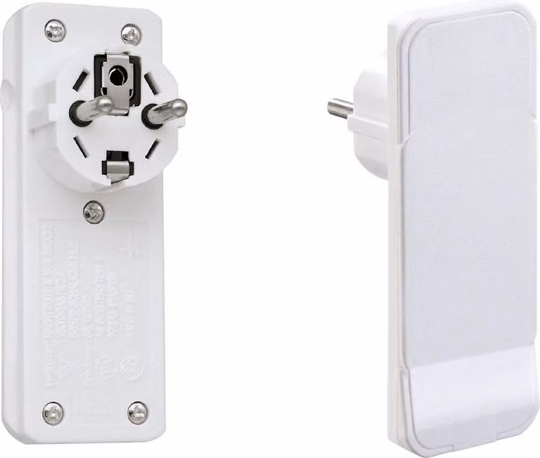 nvb 104563 Spina di sicurezza piatta in plastica 230V bianco IP20