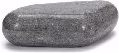Tavolino Stones modello Sasso in pietra naturale colore grigio L: 98 cm, P: 52 cm, H: 27 cm