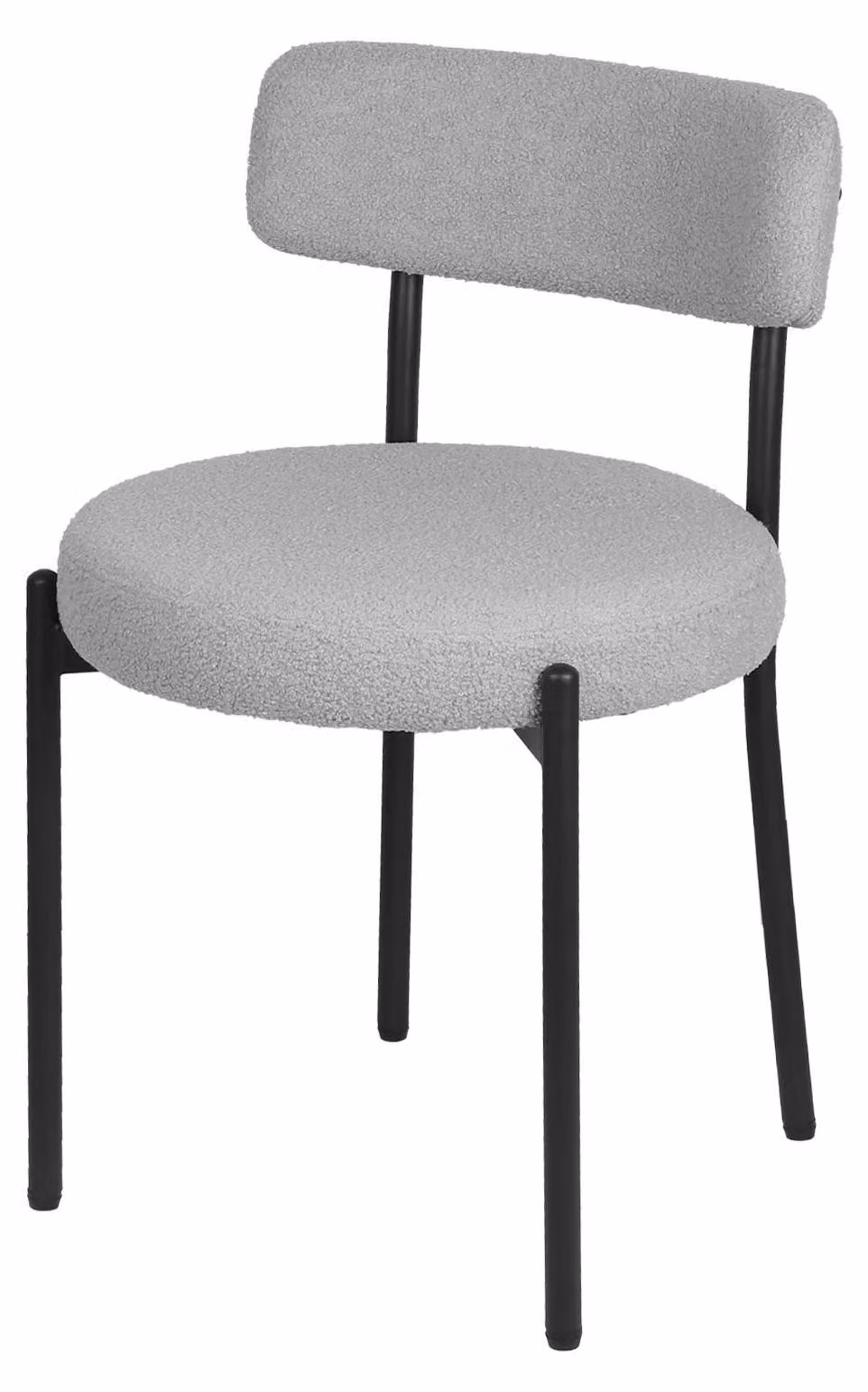Set di 2 sedie da pranzo - Sedie imbottite in velluto - Struttura in metallo - Stile moderno - Adatte per sala da pranzo, camera da letto, ufficio, sala conferenze - Grigie