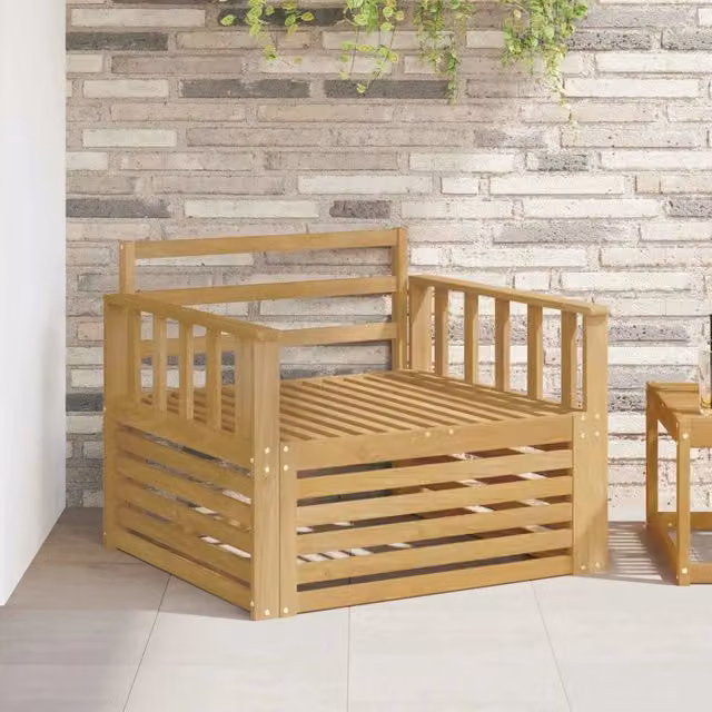 Divano da esterno moderno vidaXL in legno di acacia massello bianco