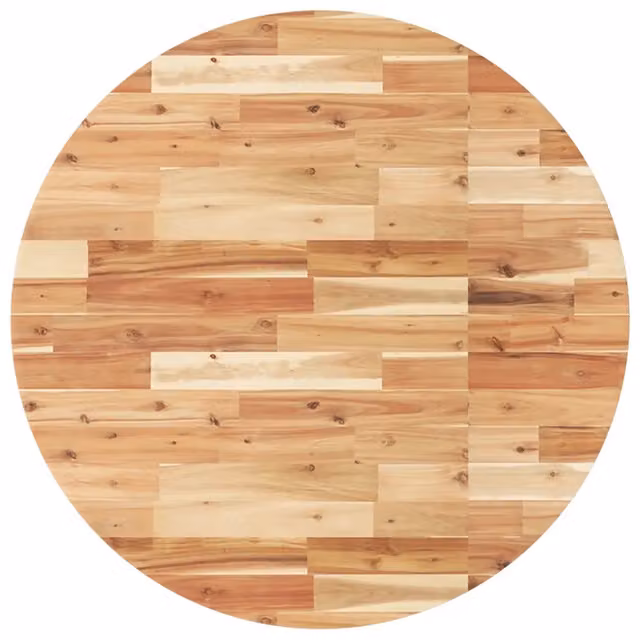 Piano Tavolo | Superficie Tavolo | Piano Scrivania Rotondo ?90x4 cm in Legno Massello di Acacia