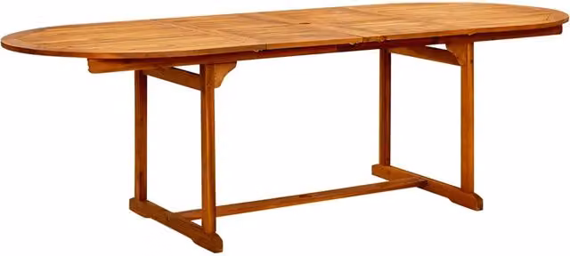 Tavolo da Pranzo Estensibile in Legno di Acacia Massello vidaXL Marrone L: 160-240 cm, P: 100 cm, H: 75 cm