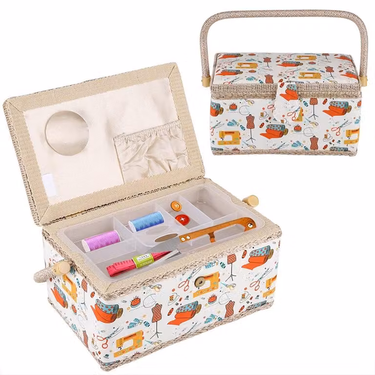 Contenitore 27,8 x 18 x 14,5 cm - Contenitore con coperchio - Contenitore per la casa - Contenitore da viaggio - Contenitore multifunzionale - Formato compatto - Scatola portaoggetti