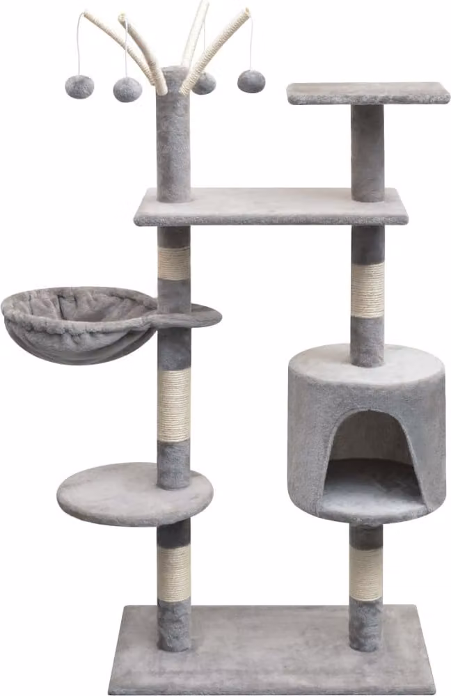 The Living Store Graffiatoio per gatti 125 cm Grigio