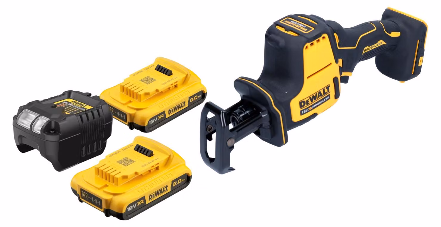 Sega alternativa a batteria DeWalt DCS 369 D2 Sega alternativa a batteria 18 V senza spazzole + 2x batteria 2,0 Ah + caricabatterie