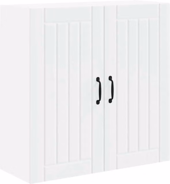 Pensile moderno HELLOSHOP26 per cucina o soggiorno in legno composito bianco con ante scorrevoli, L 80 cm, P 31 cm, H 80 cm