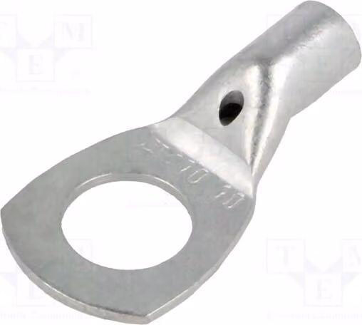 5 connettori a crimpare: morsetto a tubo da 10 mm², collegamento a vite M10, stagnato, modello BM 01443, isolato
