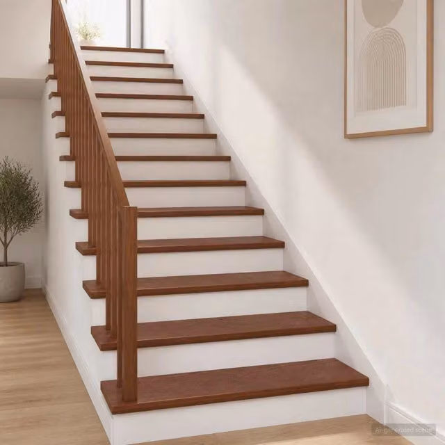 Set di 4 gradini per scale vidaXL in legno effetto quercia marrone scuro L 110 x P 30 x H 2 cm – 1