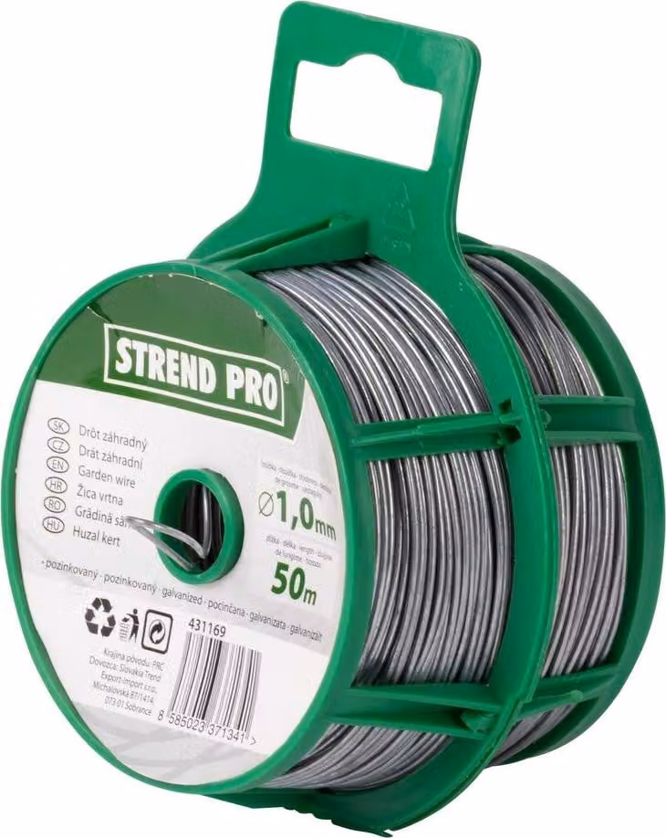Filo Garden Wire Basket, 1 mm, per legare, da giardino, L-50 m, Zn