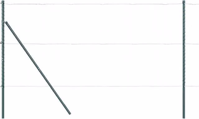 Set di 26 pali per recinzione DESIGN IN in acciaio zincato verdi, L/P/H: 3,2 x 3,2 x 150 cm