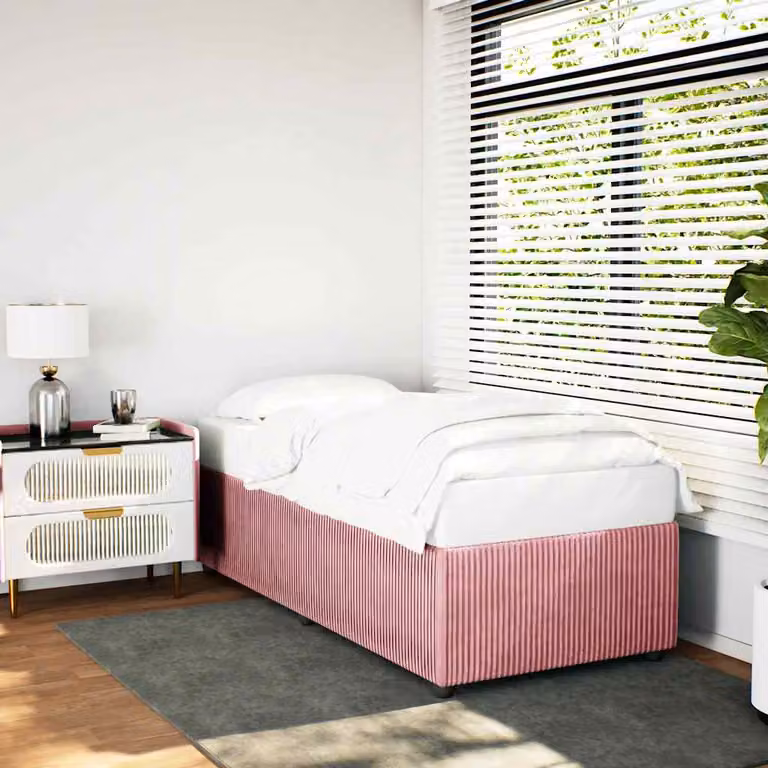 vidaXL Giroletto in Velluto Rosa L: 100 cm, P: 200 cm