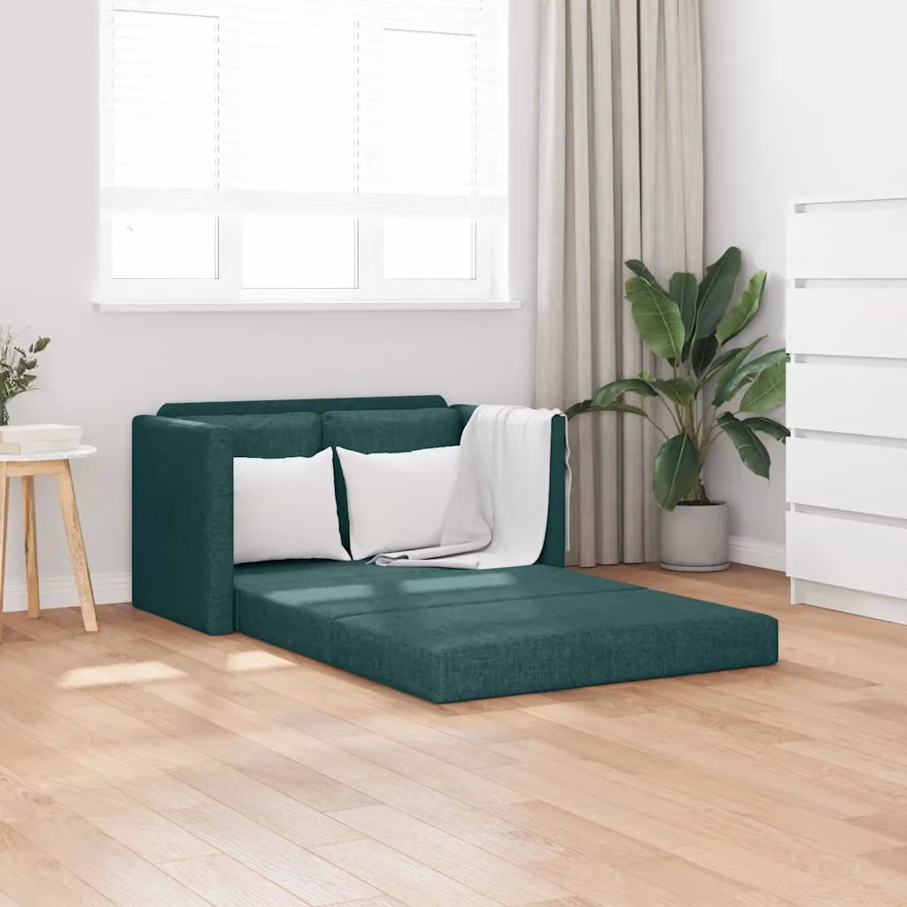 vidaXL Divano Letto 2 in 1 Verde, L: 174 cm, P: 112 cm, H: 55 cm