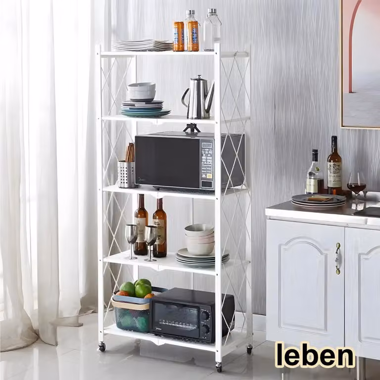 Seven Comfort, scaffale per cucina, scaffale a colonna, 34 x 71,5 x 159 cm, bianco