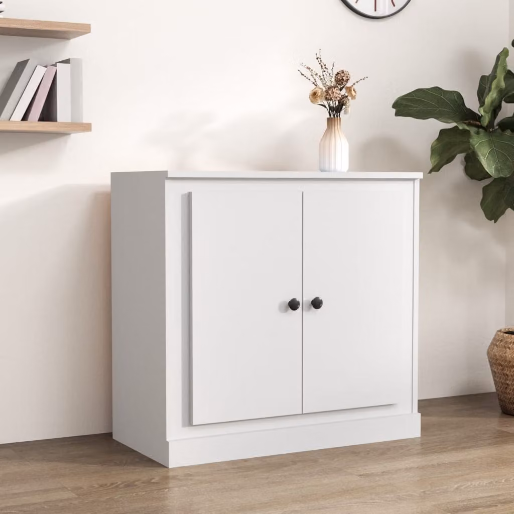 Credenza bianca vidaXL in legno multistrato L: 70 cm, P: 35,5 cm, H: 67,5 cm
