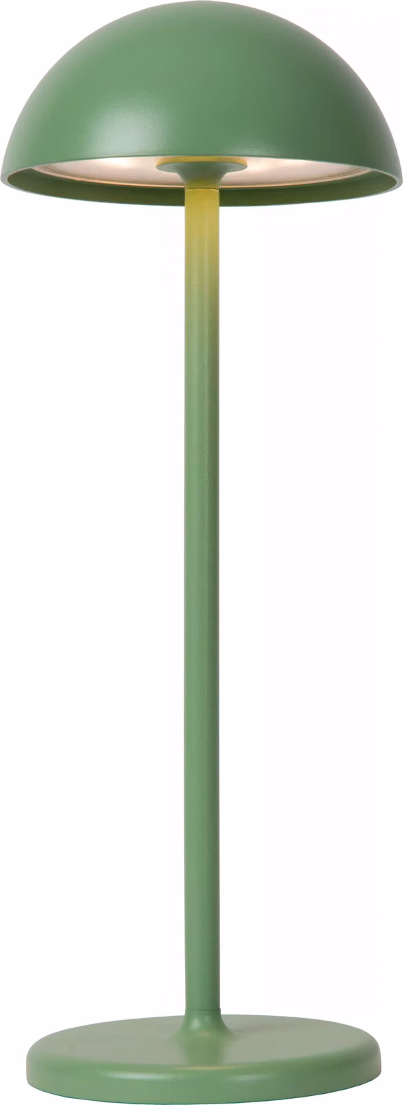 Lampada da tavolo a LED ricaricabile JOY verde 1,5 W, bianco caldo 215 lm, alluminio, dimensioni: 32 x 11,5 x 11,5 cm, IP54, Lucide