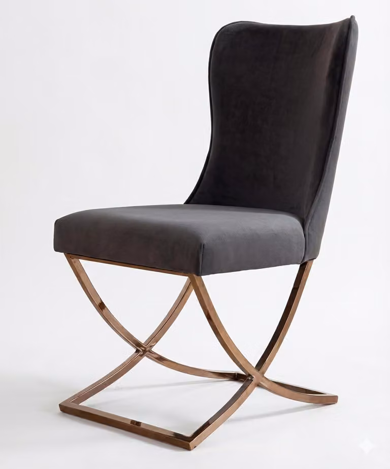 Sedia da pranzo, stile moderno, colore nero, materiale: metallo, ideale per la cucina