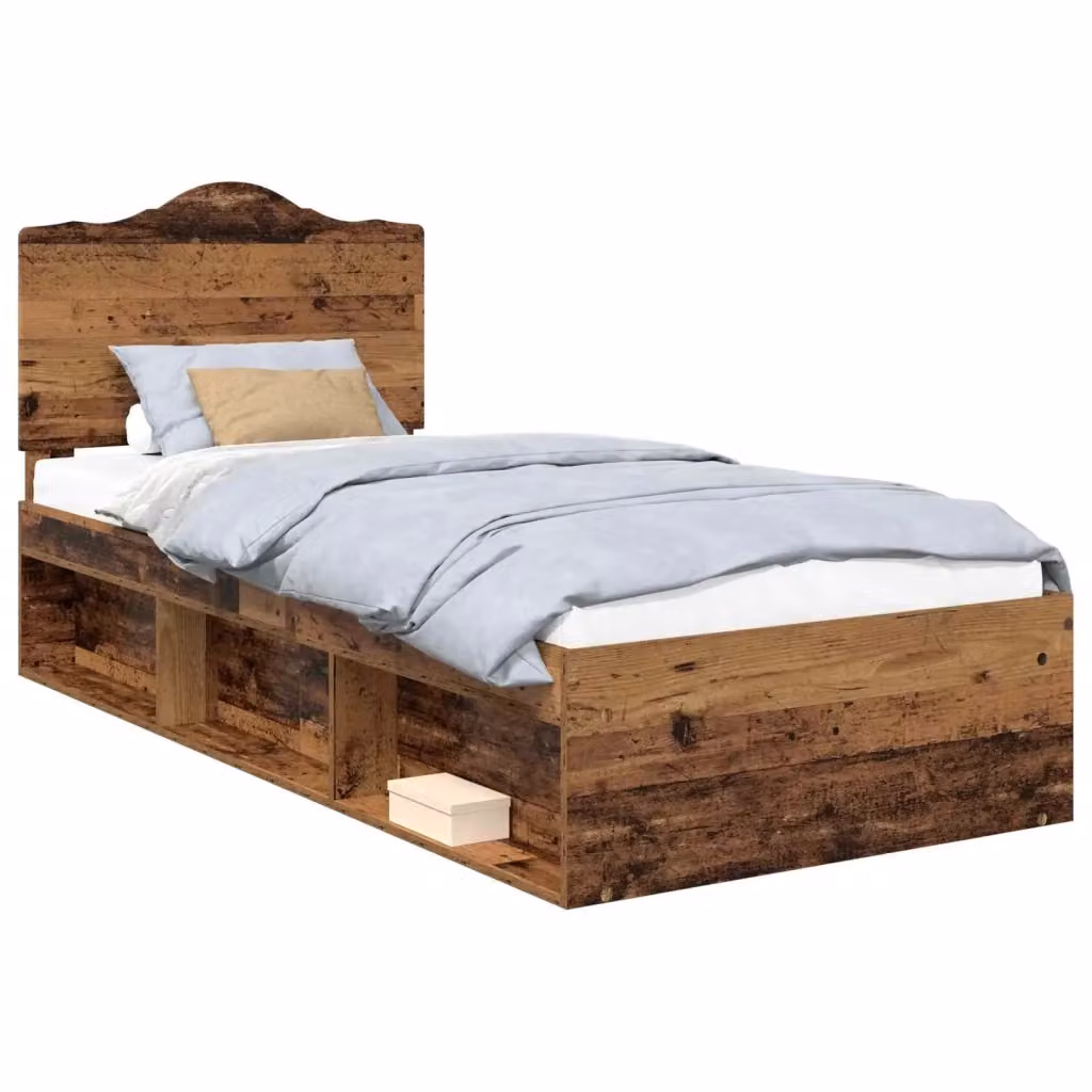 Struttura letto in pino massello vidaXL colore marrone L: 75 cm, P: 190 cm – 2