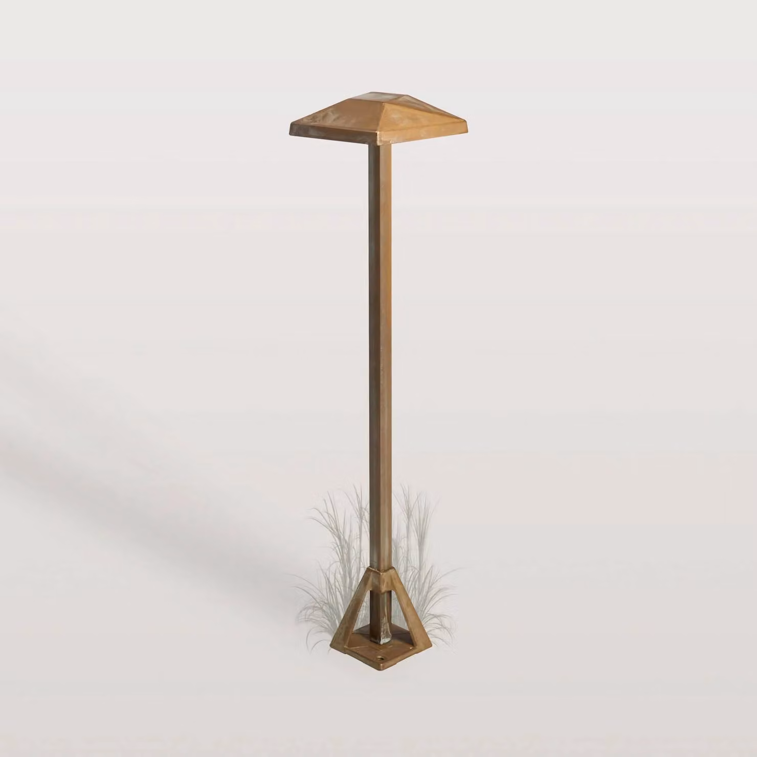 Moretti Luce Lampioncino LED Aura Edge, altezza 50 cm, ottone anticato Edge, Bronzo / Ottone antico, Ottone, Campagna / Rustiche, Plafoniera