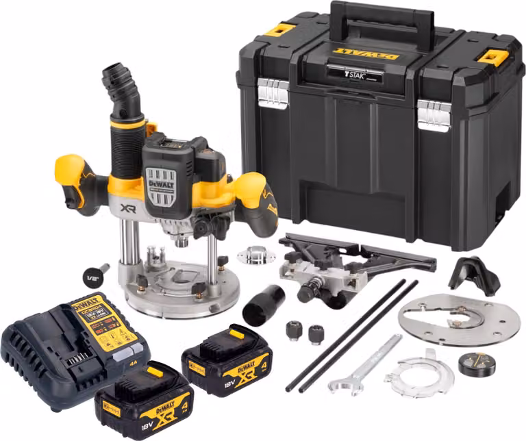 DeWalt DCW 620 M2T Segatrice verticale a batteria 18 V 12 mm Brushless + 2 batterie 4,0 Ah + caricabatterie + TSTAK