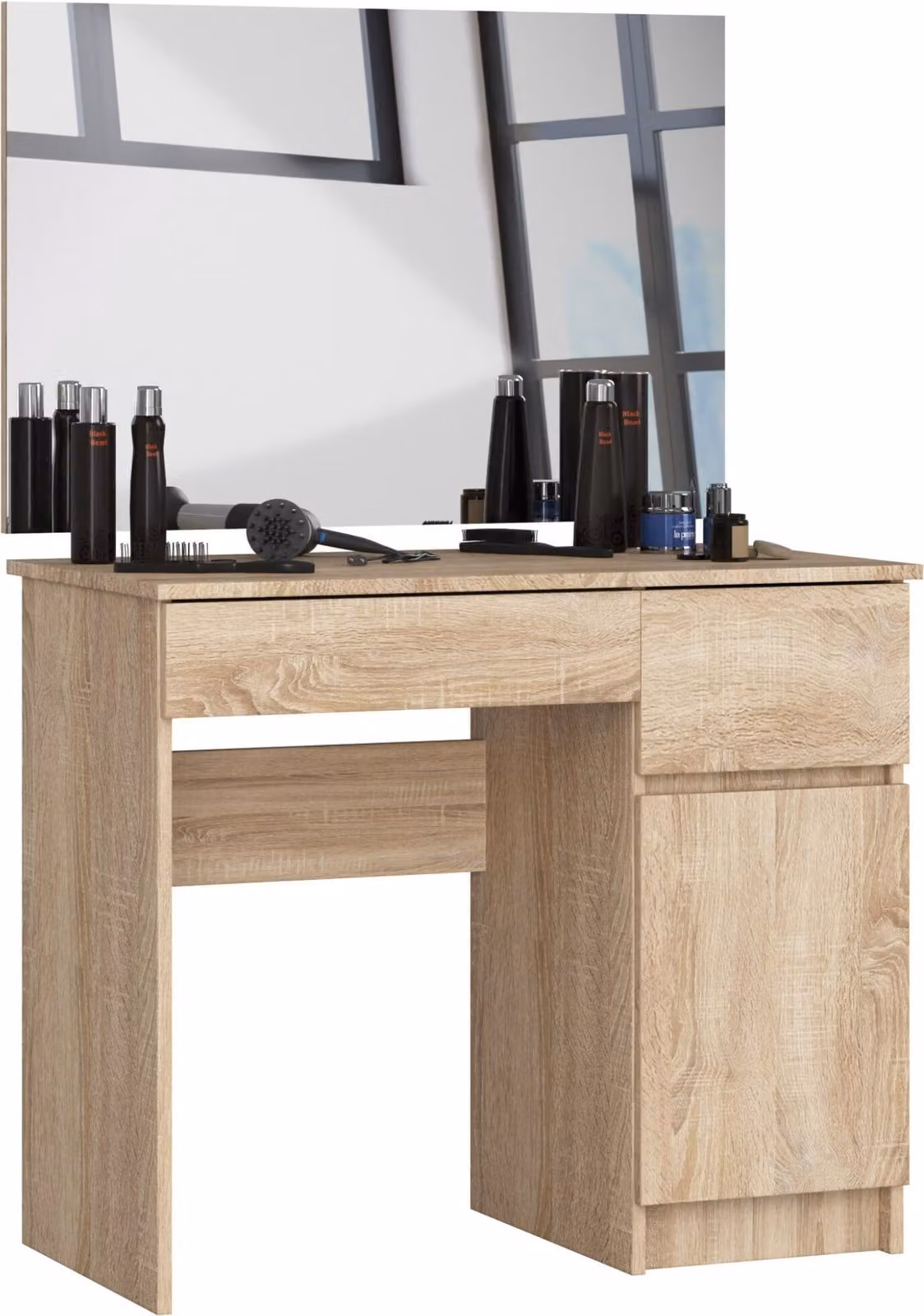 Akord Toeletta Con Specchio Lato Destro Rovere Sonoma 90X50X142 Cm