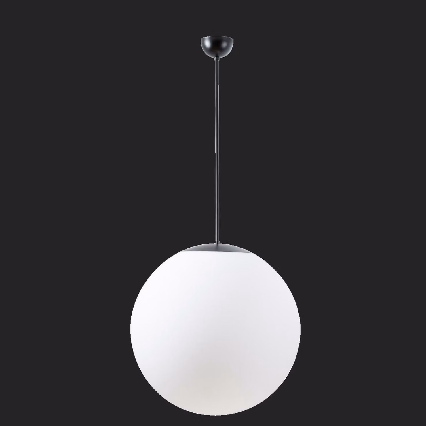 OSMONT ADR61806 ADRIA P4 apparecchio a sospensione in vetro nero/bianco IP40 4000 K 41W LED combinazione di emergenza 3 h