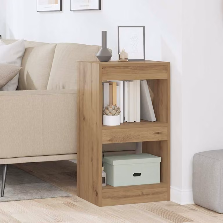 Libreria divisorio moderna vidaXL in legno color rovere marrone L: 40 cm, P: 30 cm, H: 72 cm