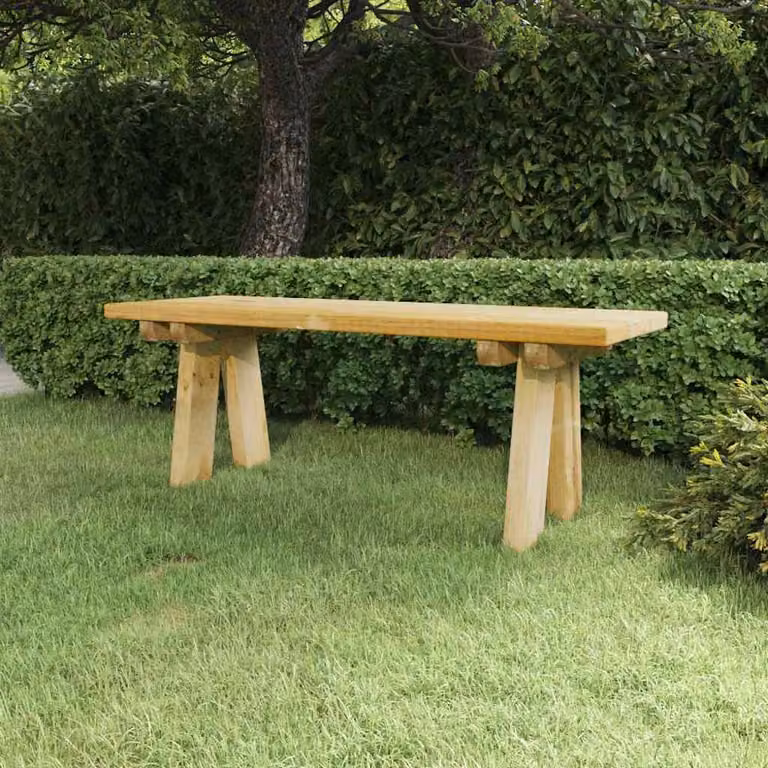 Panchina da giardino vidaXL in legno di pino massello impregnato marrone, L: 110 cm
