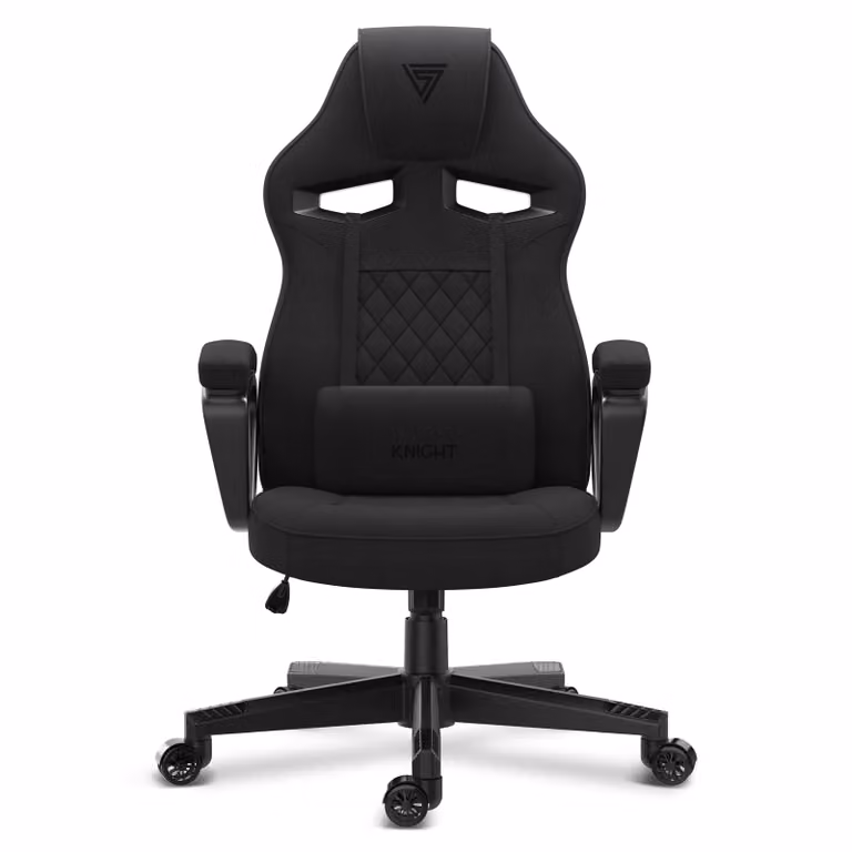 SENSE7 Knight Sedia da gaming in Pelle finta nero-grigio - Sedia da ufficio ergonomica Sedia da scrivania per PC Sedia da gaming Funzione oscillante Gamer 120 kg