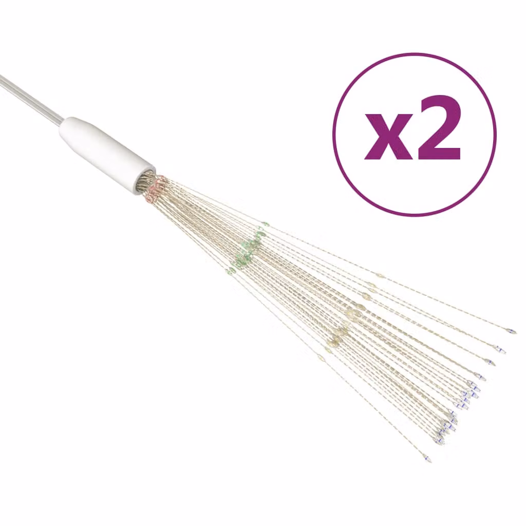 Luci di Natale Fuochi Artificio 2pz Multicolore 20 cm 280 LED
